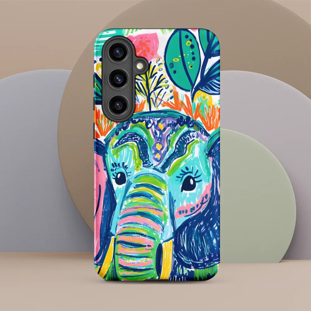Striped Trunk — Elephant Portrait