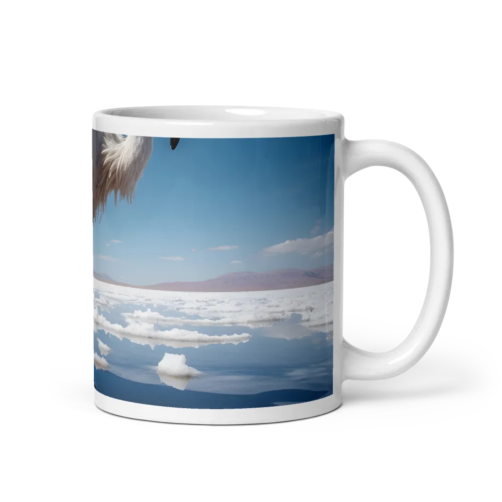 Graceful Solitude of a Flamingo | Mug with White inside | 11 oz