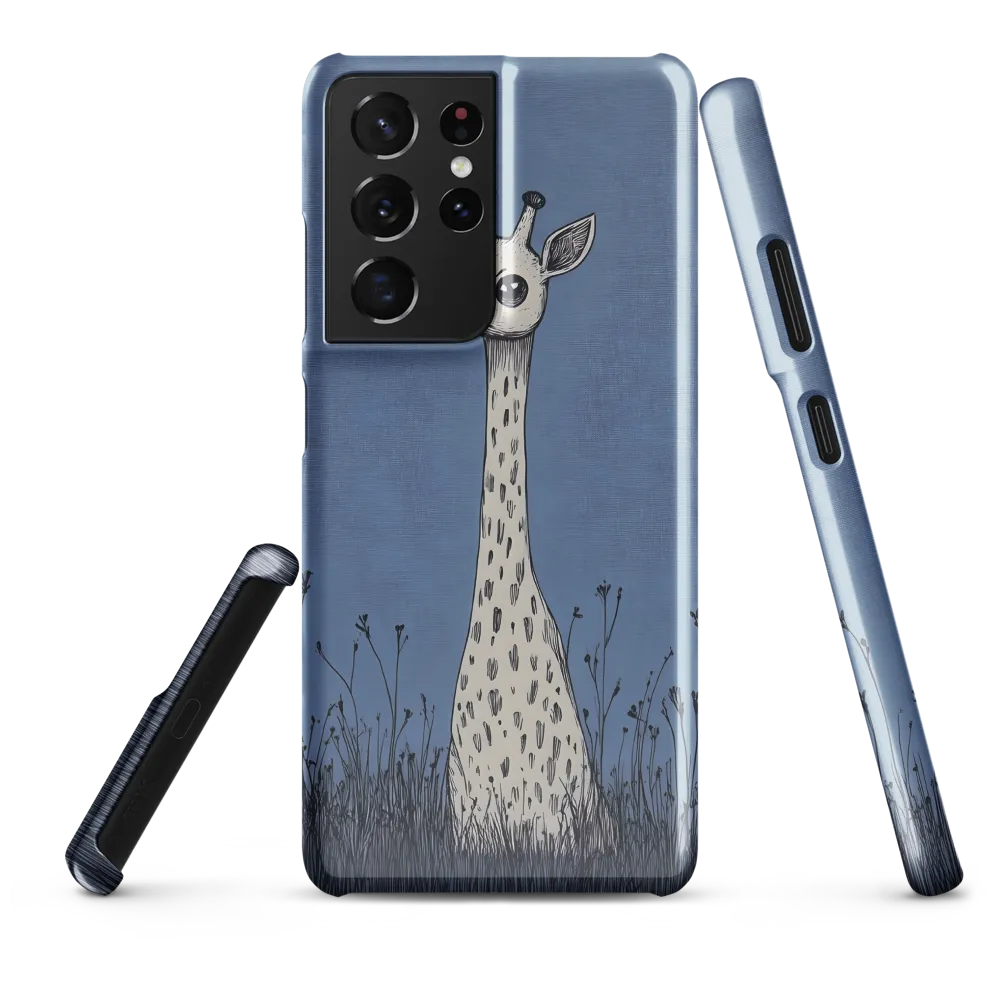 Whimsical Giraffe in Blue
