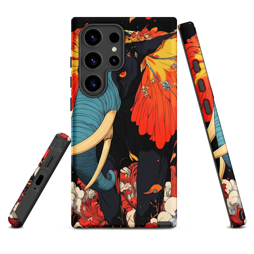 Majesty of the Floral Elephant | Phone Case |  S24 Ultra | Tough Case | Matte