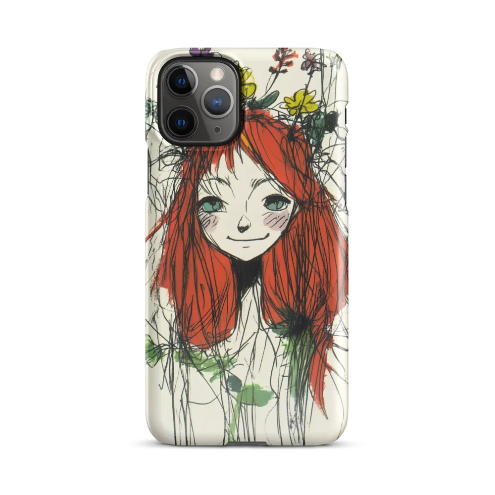 Whimsical Floral Portrait | Phone Case |  11 Pro | Snap Case | Glossy