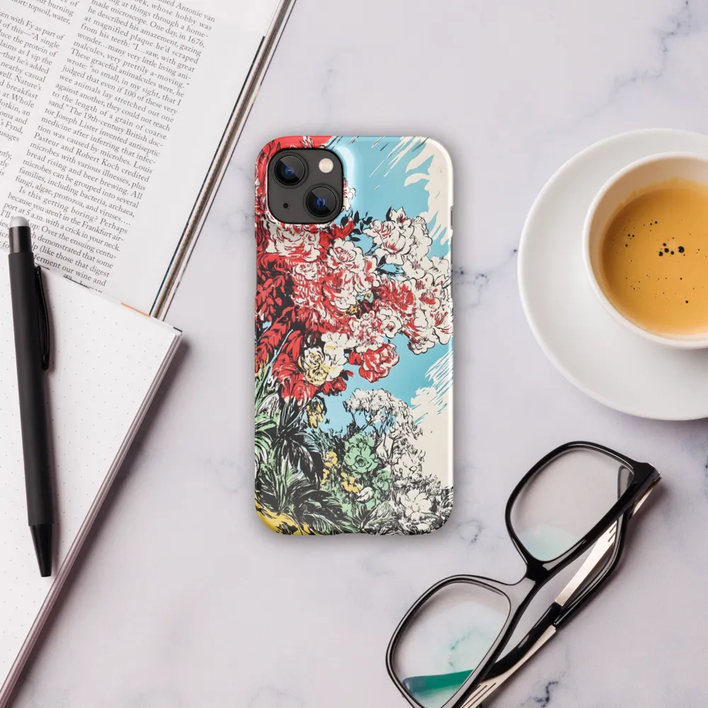 Floral Symphony in Bold Colors | Phone Case |  14 Plus | Snap Case | Glossy