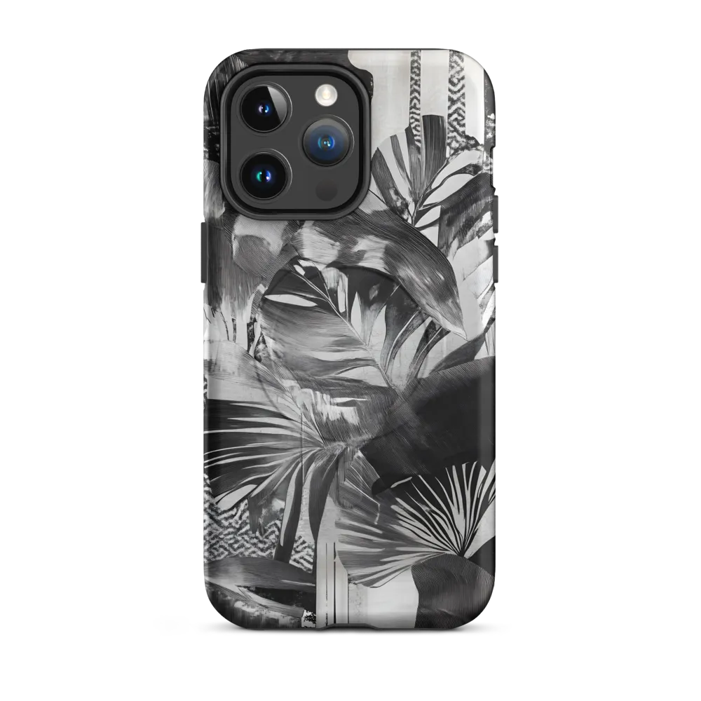 Monochrome Serenity in Tropical Foliage