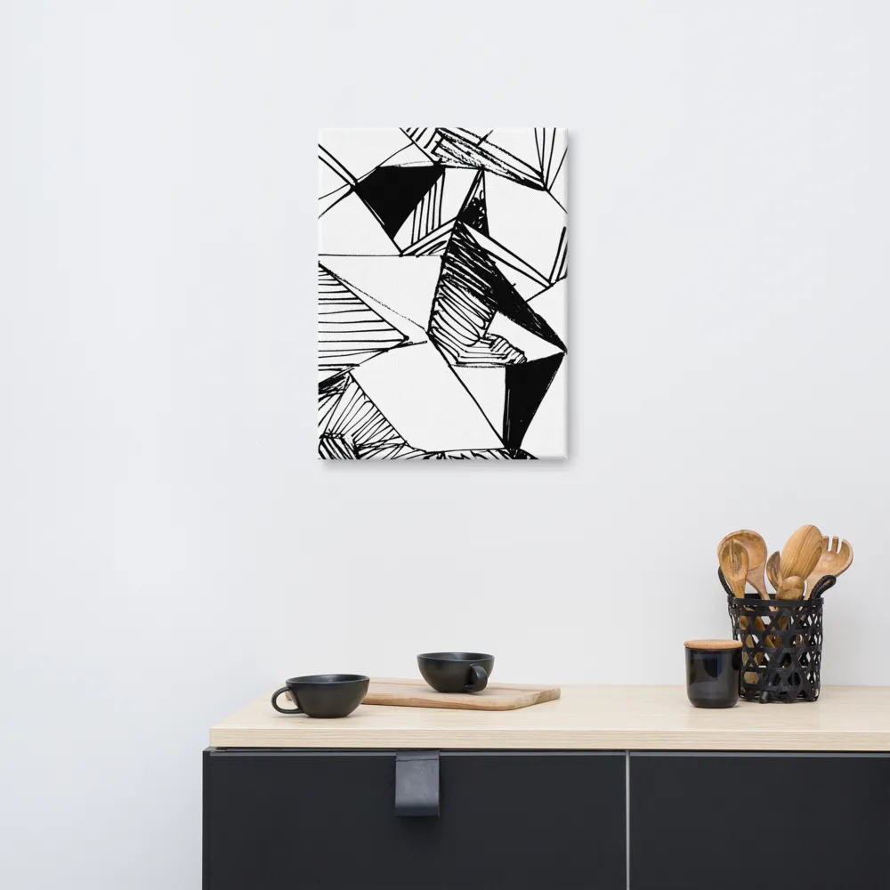Dynamic Geometry in Ink | Canvas | 18″×24″