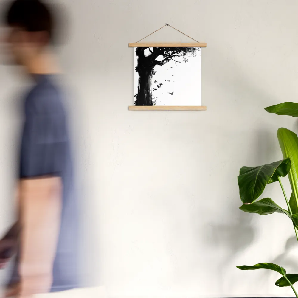 Whispers of Nature | Poster With Oak Wood Hanger | 14″×14″