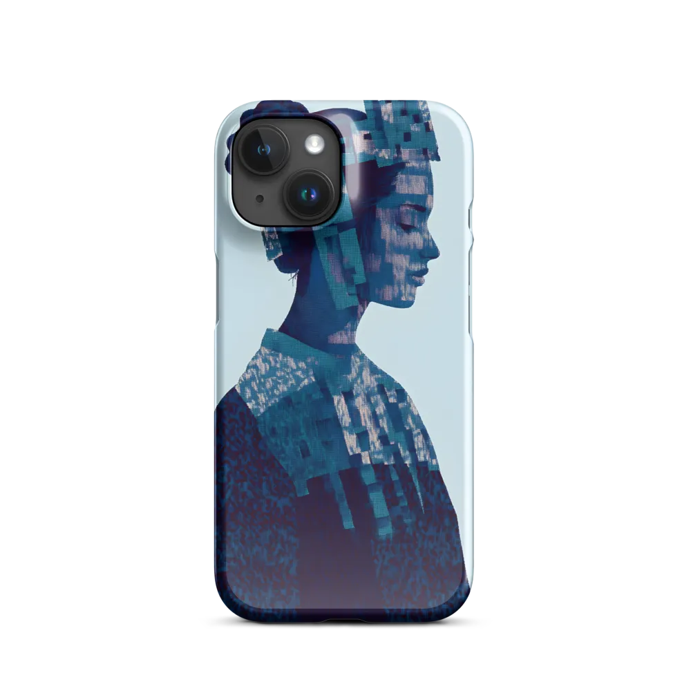 Digital Portrait in Abstract Blue