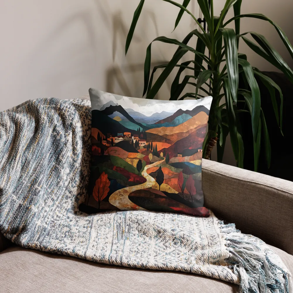 Harmony in Colorful Hills | Pillow Case | 18″×18″