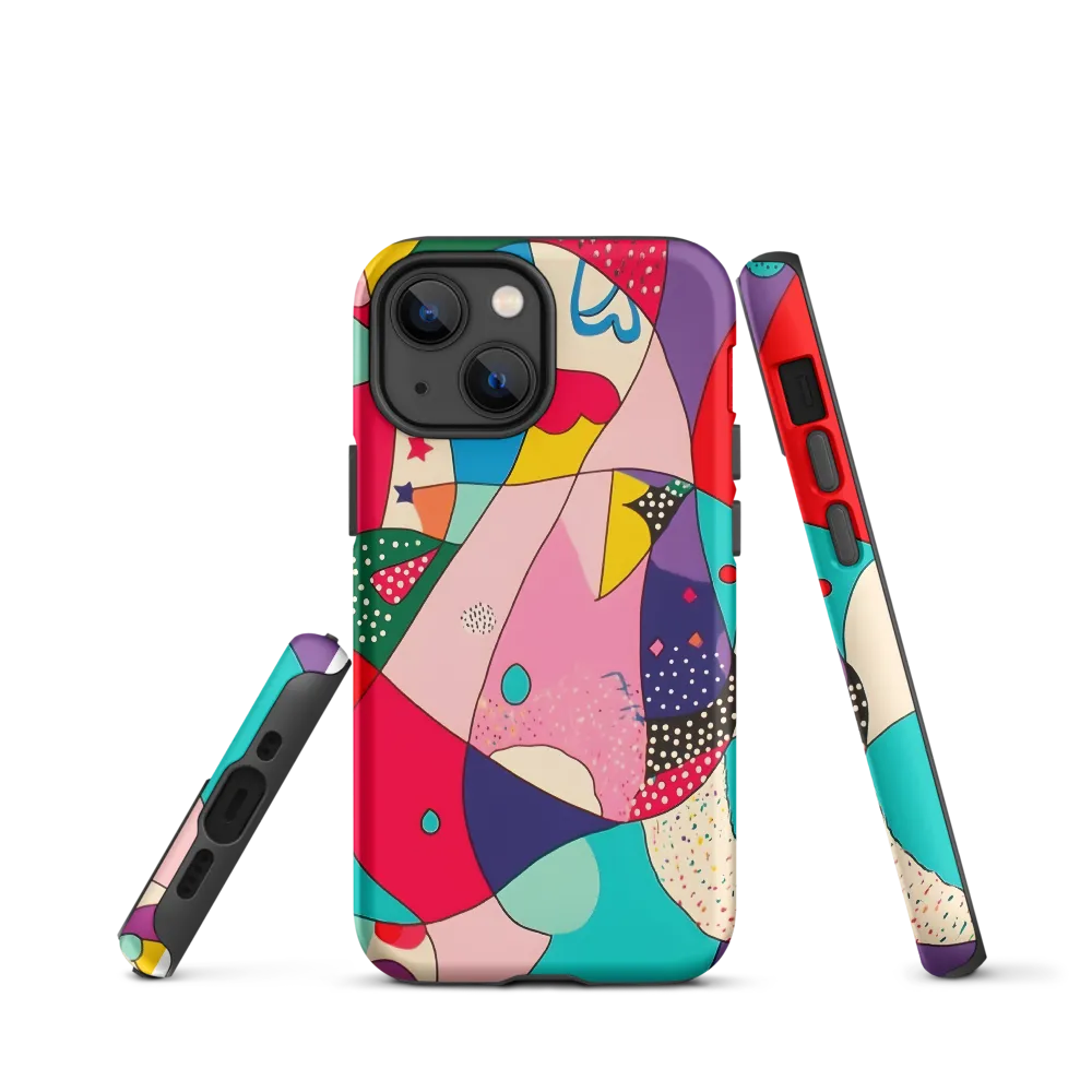 Playful Geometry in Color | Phone Case |  13 mini | Tough Case | Matte