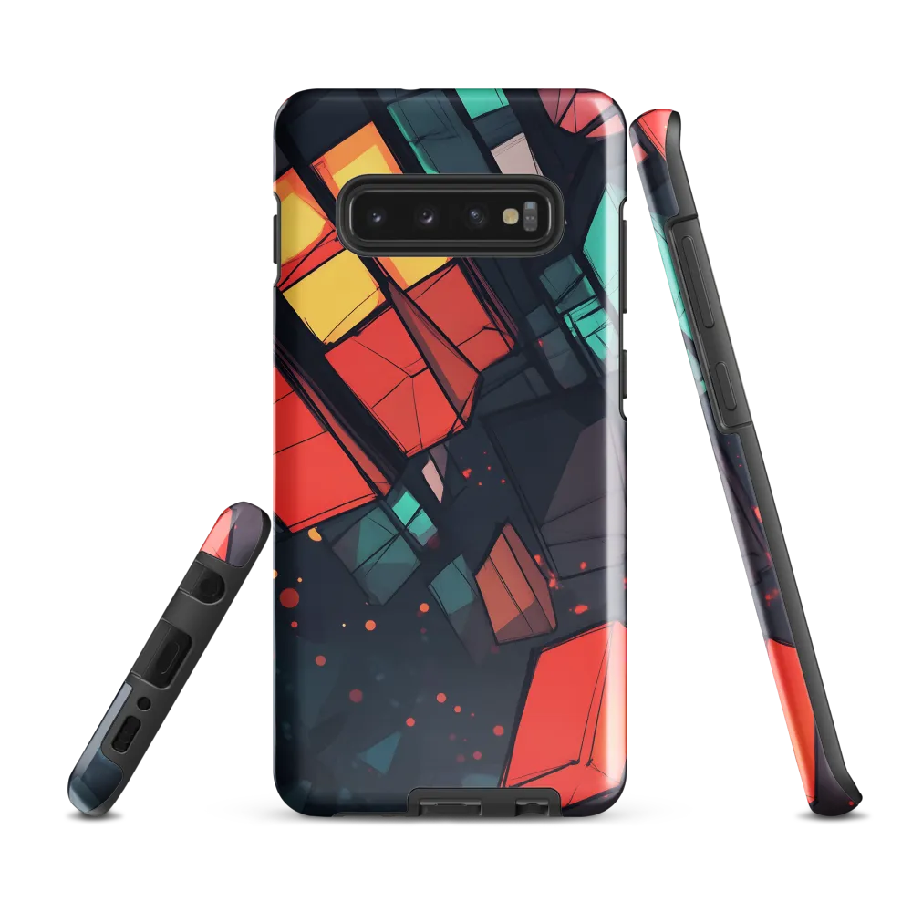 Luminous Geometry: An Abstract Exploration | Phone Case |  S10 Plus | Tough Case | Glossy