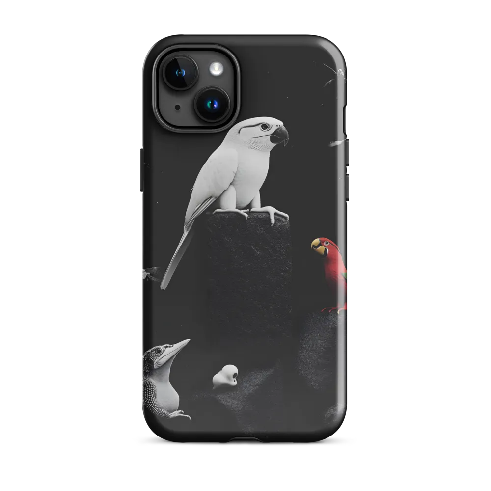 Harmony in Monochrome: A Surreal Assembly of Nature | Phone Case |  15 Plus | Tough Case | Glossy