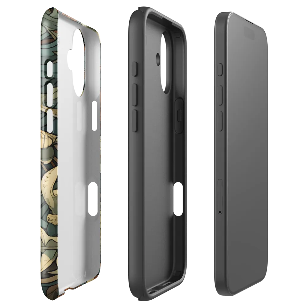 Dynamic Harmony of Sharks and Flora | Phone Case |  16 Plus | Tough Case | Glossy