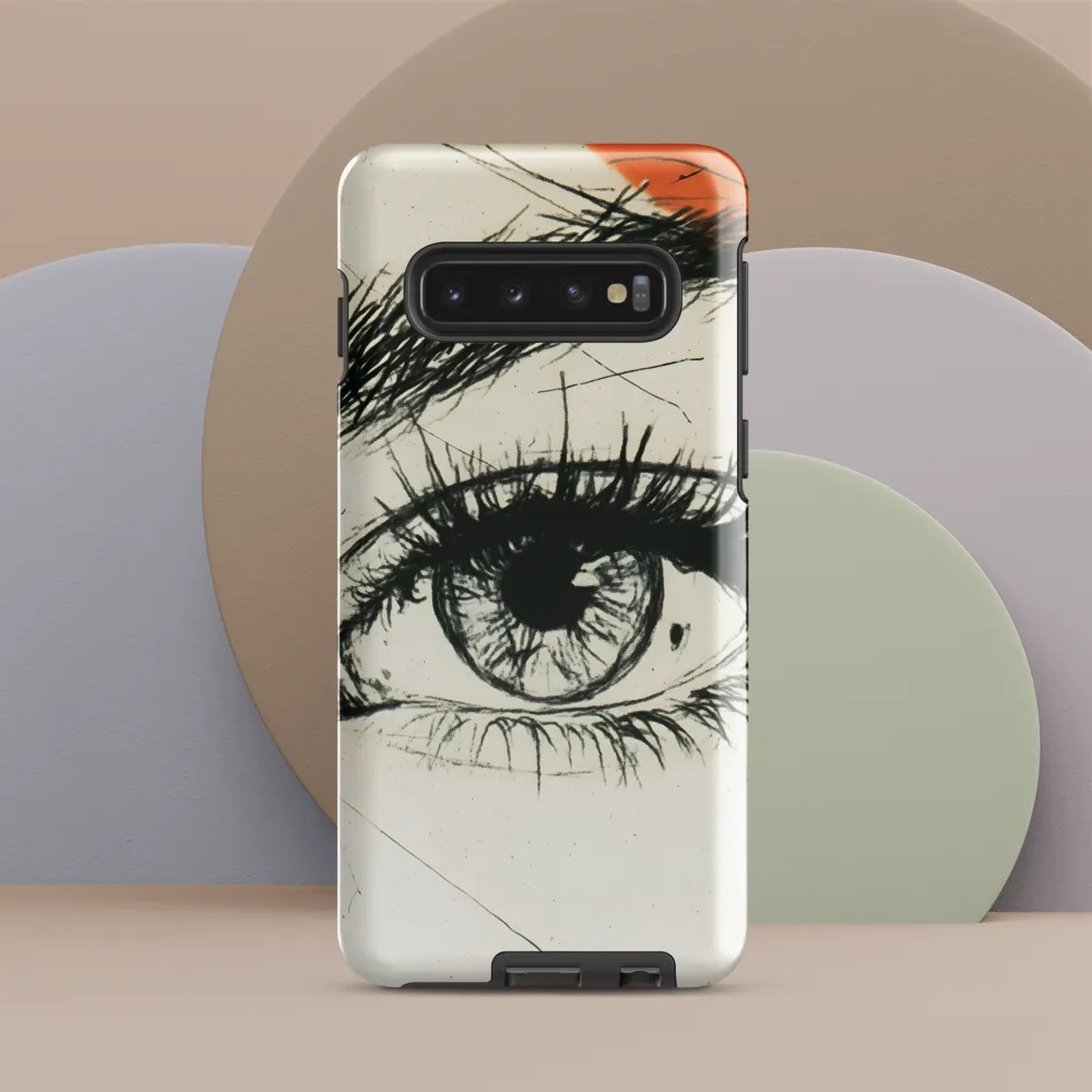 Study of an Eye with Orange Accent