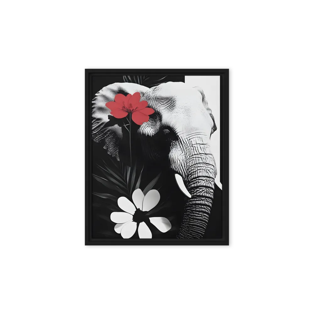 Elephant Harmony | Canvas with Black Frame | 8″×10″