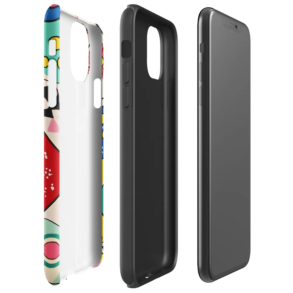 Joyful Geometry: A Playful Dance of Shapes and Colors | Phone Case |  11 Pro Max | Tough Case | Glossy