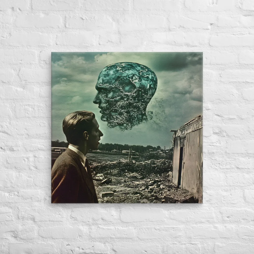 Ethereal Reflections: Identity in a Fragmented World | Canvas | 28″×28″