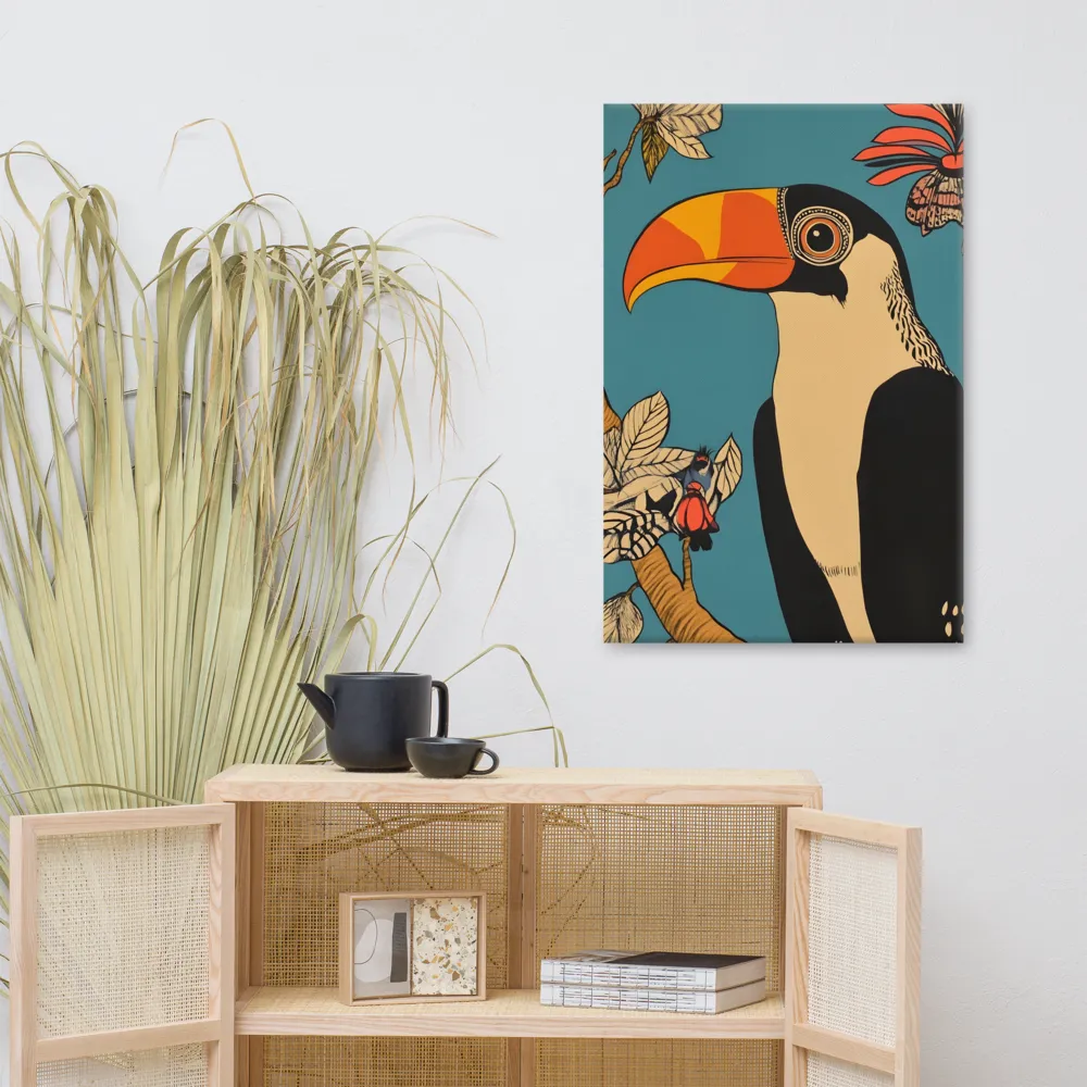 Tropical Majesty: The Toucan at Rest | Canvas | 24″×36″