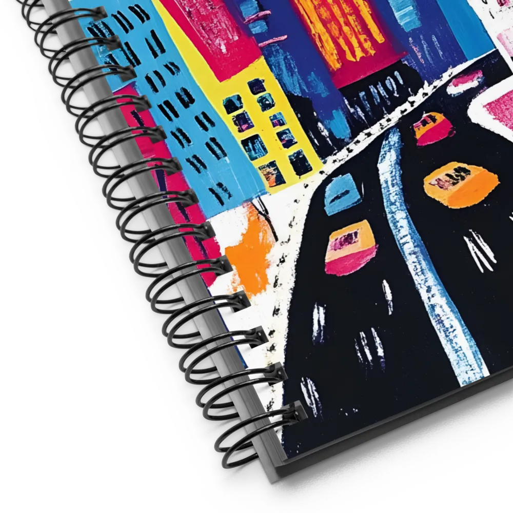 City Dreams in Vibrant Hues | Spiral Notebook