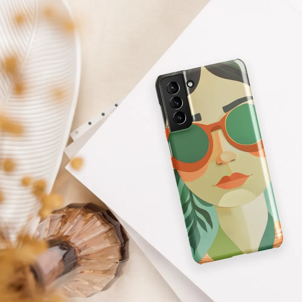Bold Serenity: A Modern Portrait | Phone Case |  S21 Plus | Snap Case | Glossy