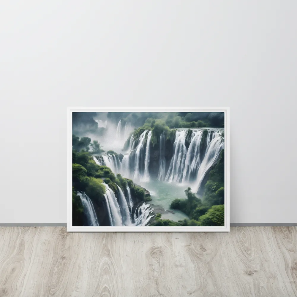 Whispers of the Cascades | Canvas with White Frame | 18″×24″