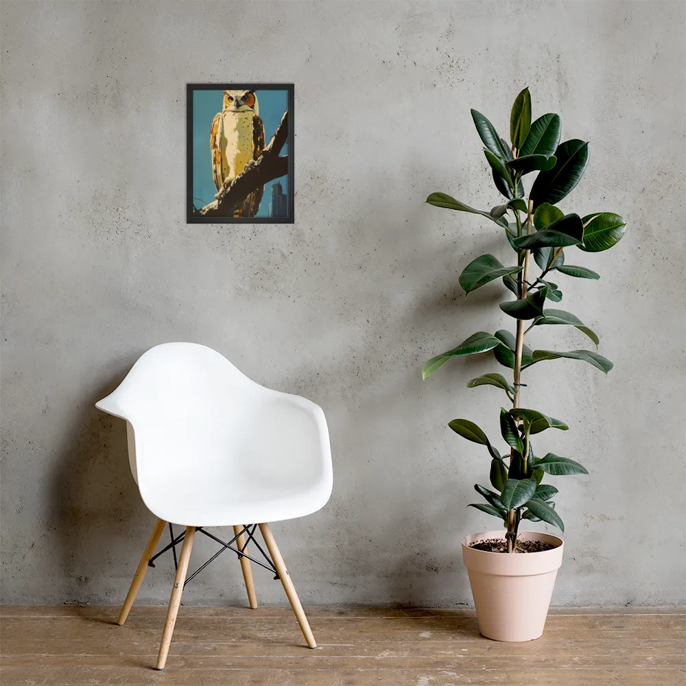 The Guardian of the Urban Wild | Poster with Black Frame | 12″×16″