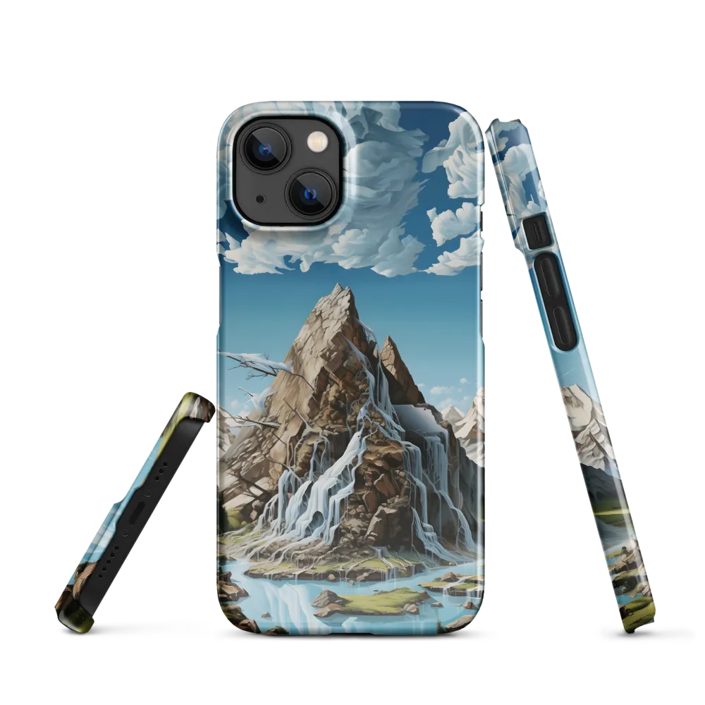 Majestic Cascade: A Mountain Masterpiece | Phone Case |  13 | Snap Case | Glossy