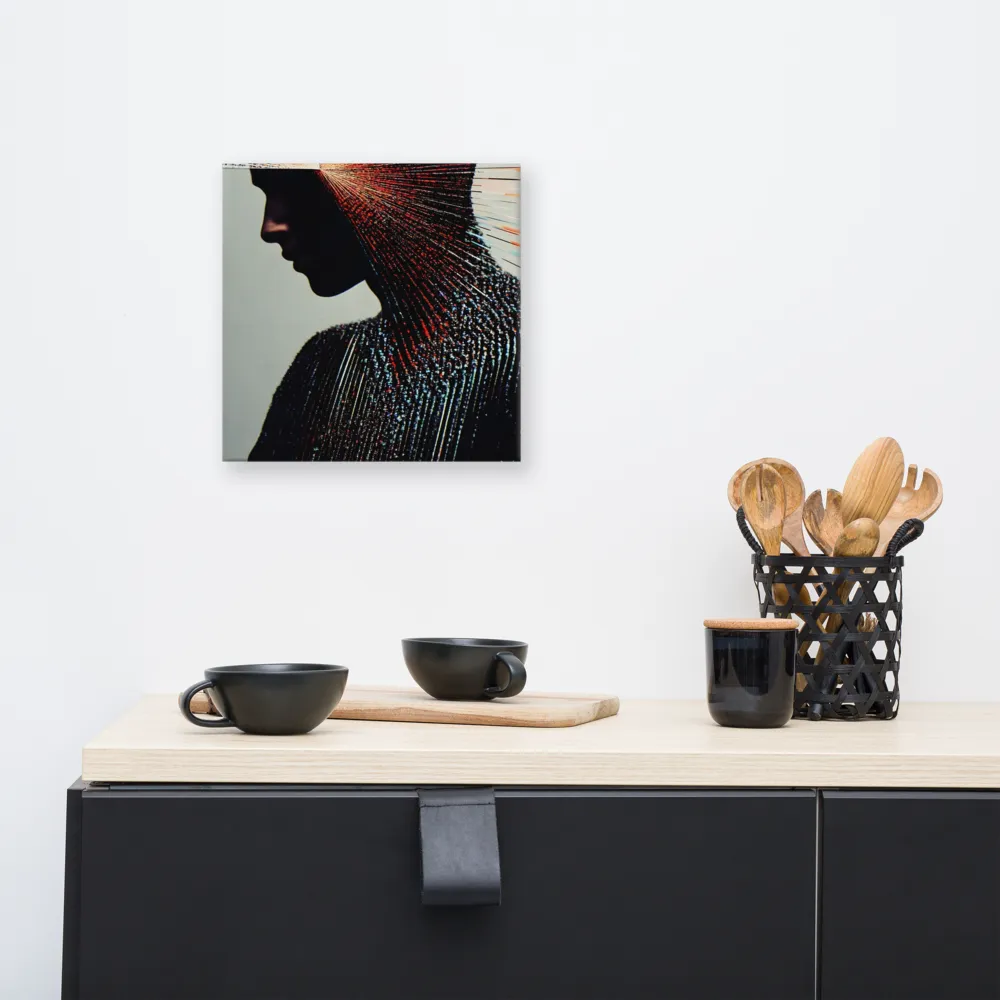 Radiant Reflection: An Abstract Journey of Thought | Canvas | 12″×12″