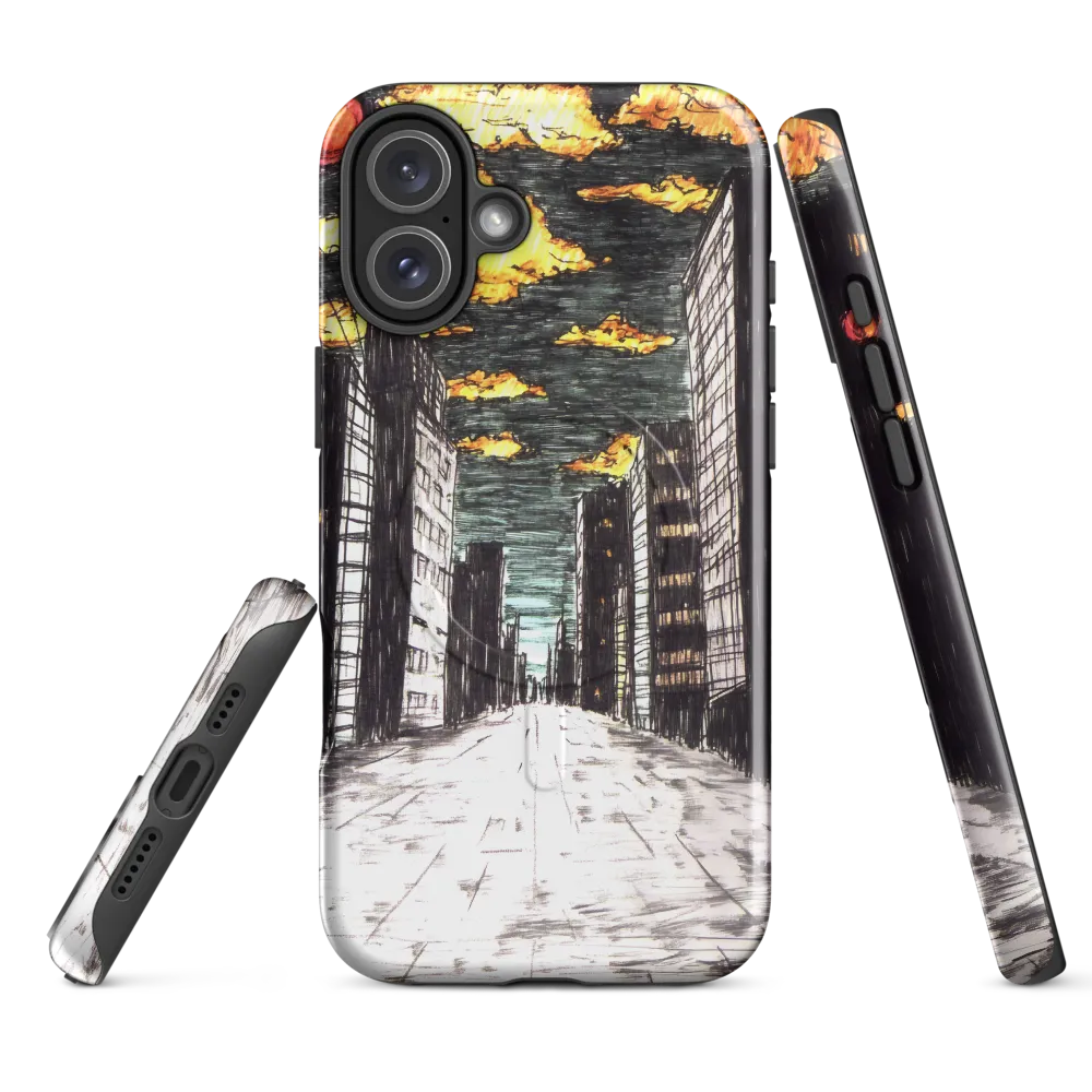 Eclipsed Cityscape | Phone Case |  16 Plus | MagSafe® Tough Case | Glossy