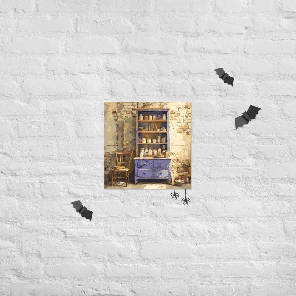 Rustic Blue Hutch 
 Poster | 16″x 16″