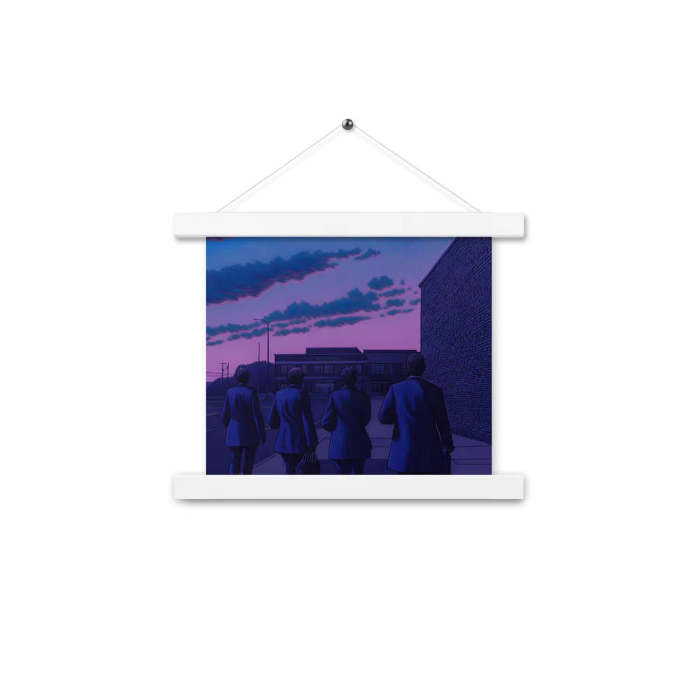 The Twilight Stroll | Poster With White Wood Hanger | 10″×10″