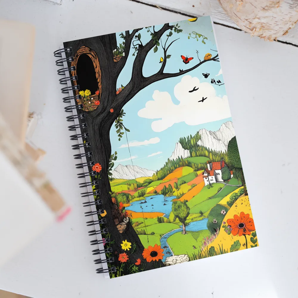 Whimsical Harmony in Nature | Spiral Notebook