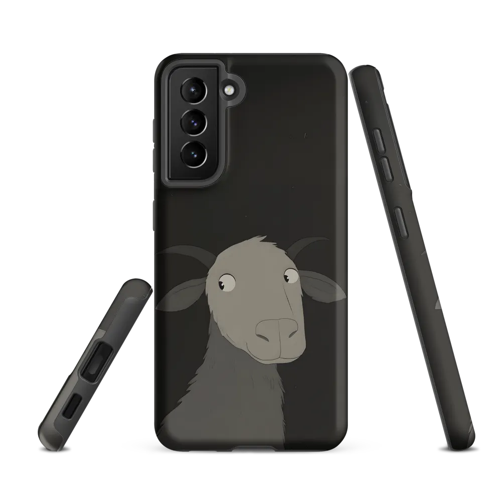 Whimsical Goat in Darkness