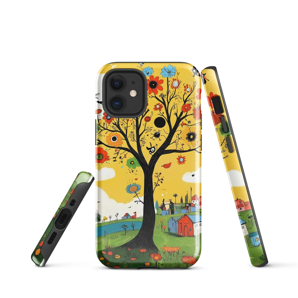 Whimsical Blooms of Life | Phone Case |  12 mini | Tough Case | Glossy