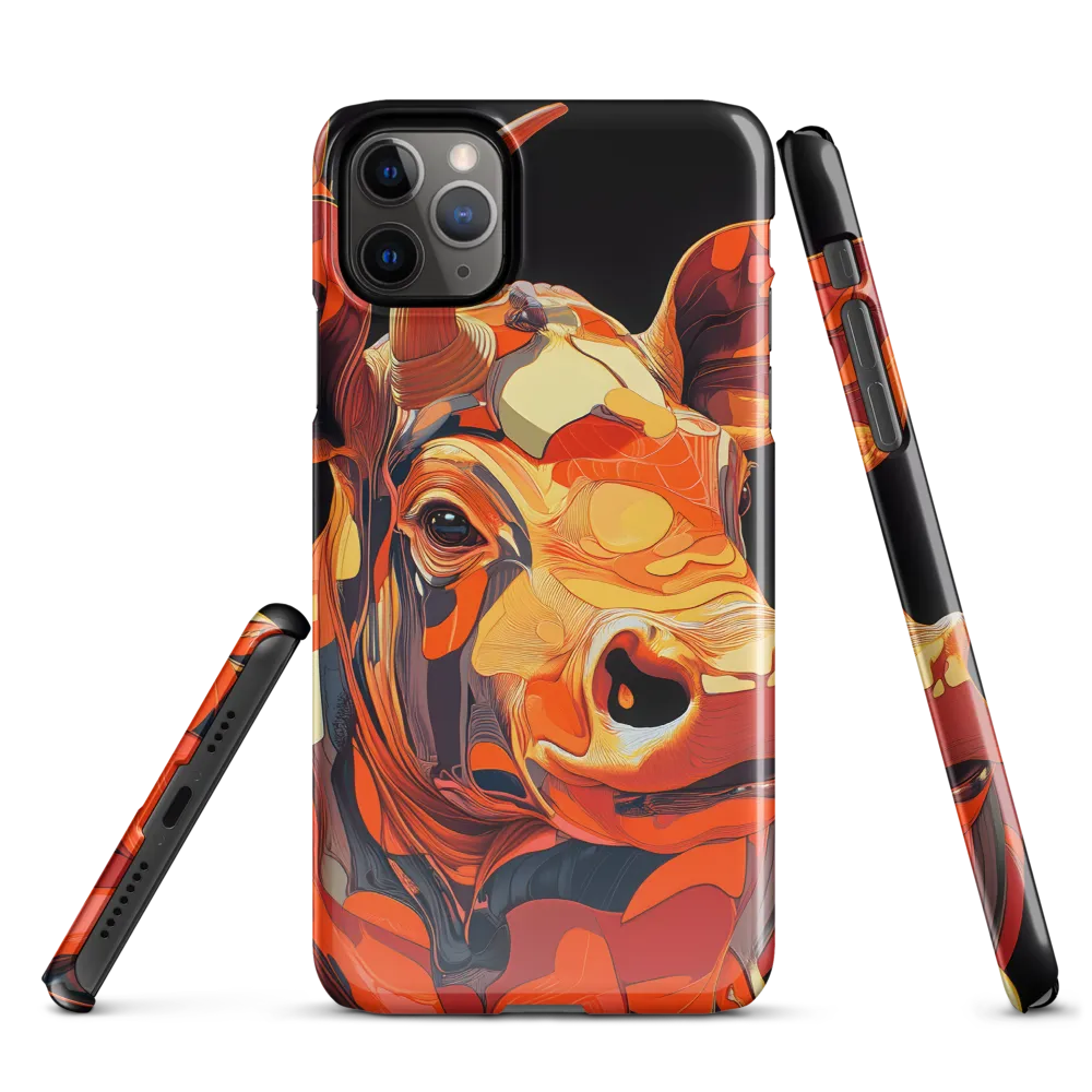 Modern Serenade: The Vibrant Cow | Phone Case |  11 Pro Max | Snap Case | Glossy