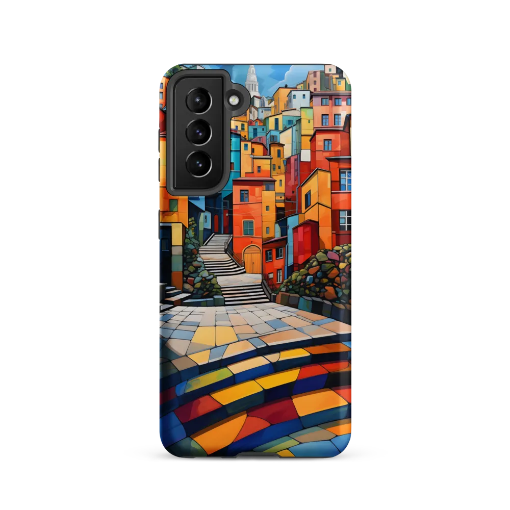 Vibrant Village: A Cubist Journey
