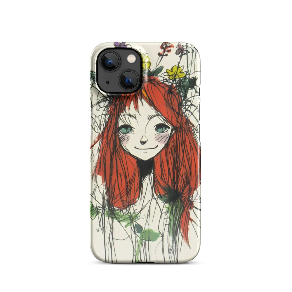 Whimsical Floral Portrait | Phone Case |  13 | Snap Case | Glossy