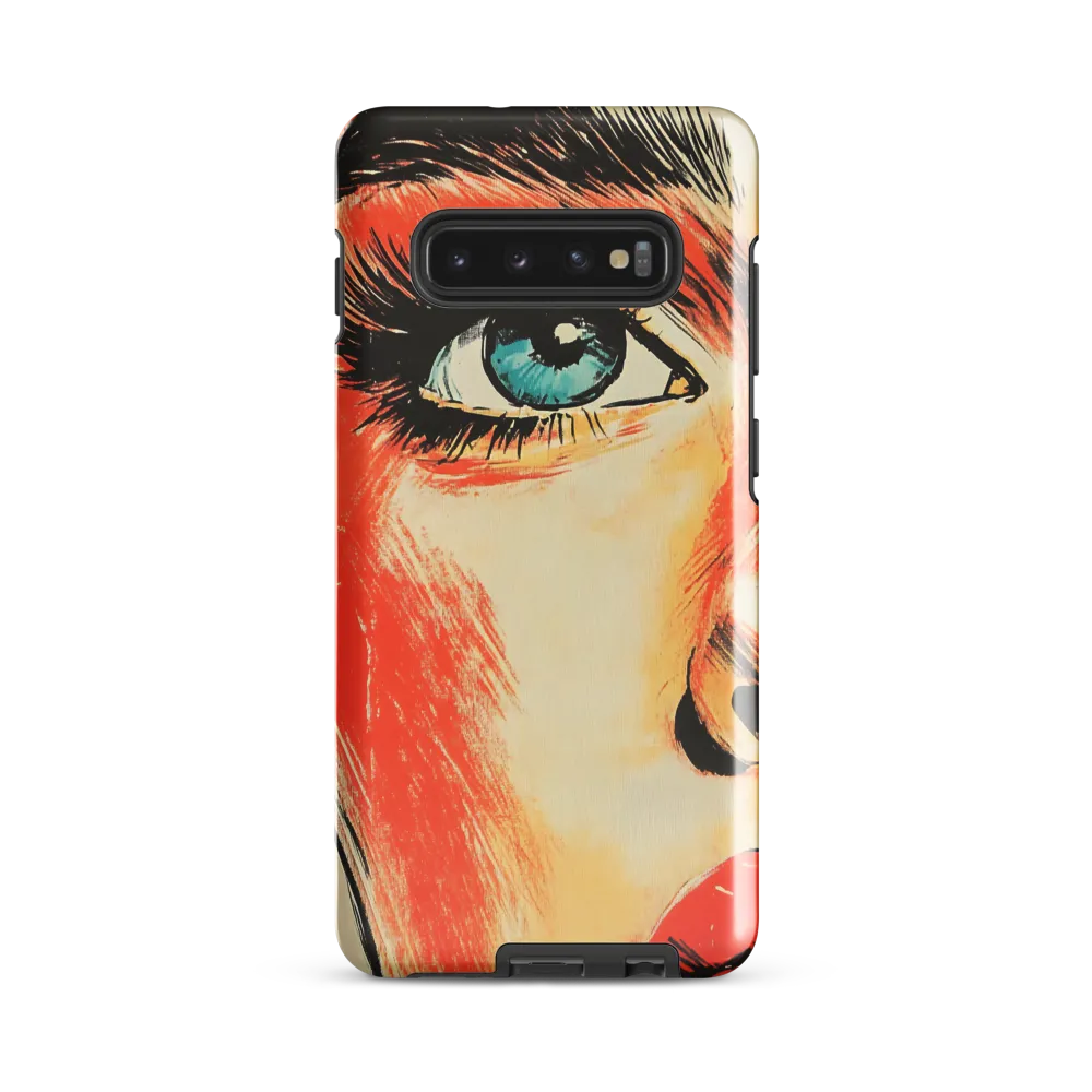 Intense Gaze: A Pop Art Portrait | Phone Case |  S10 Plus | Tough Case | Glossy