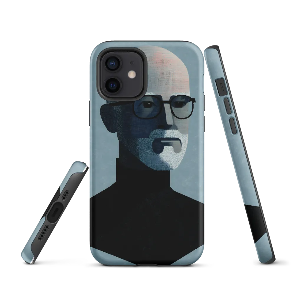 Minimalist Portrait of a Modern Man | Phone Case |  12 | Tough Case | Matte
