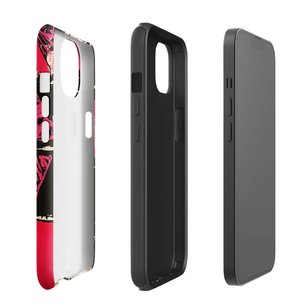 Geometric Symphony in Pink and Black