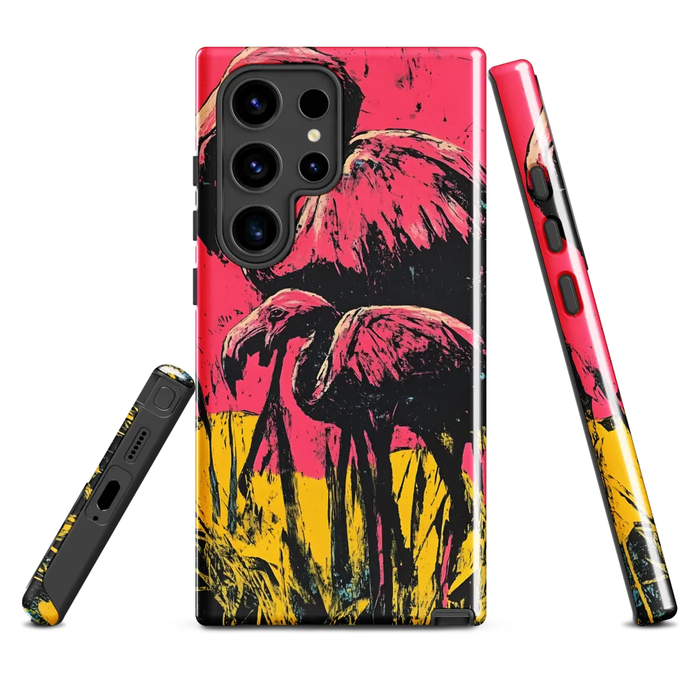 Flamingo Duet: A Pop Art Expression