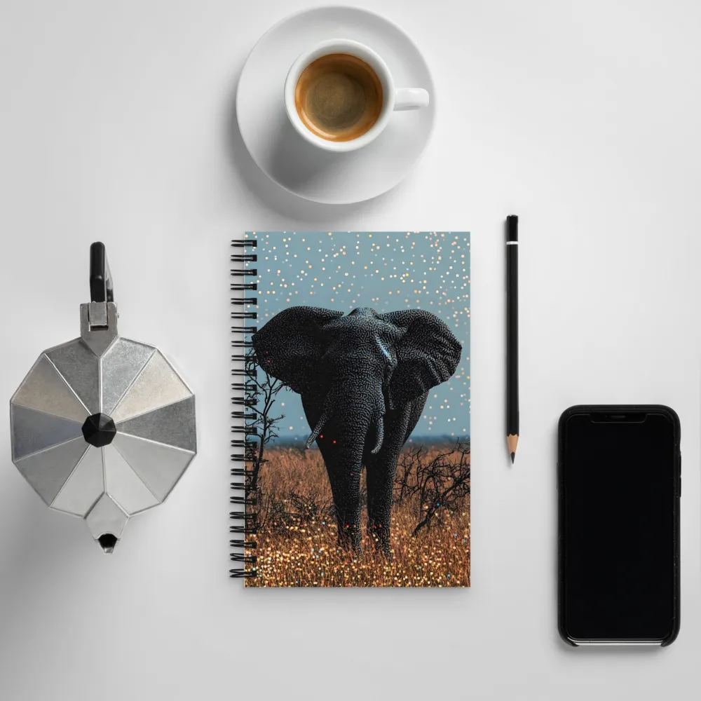 Majestic Presence: The Surreal Elephant | Spiral Notebook