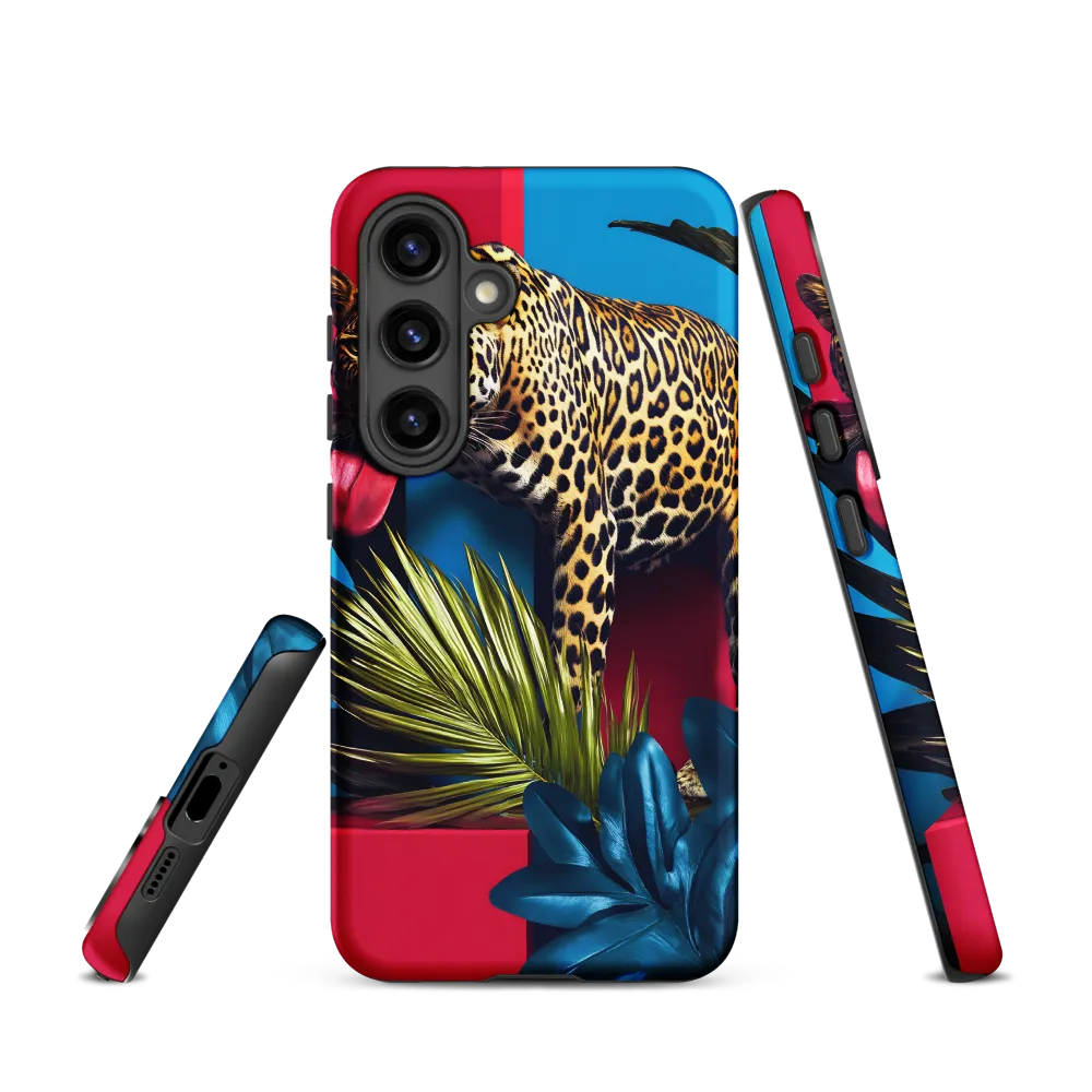 Playful Leopard in Vibrant Paradise