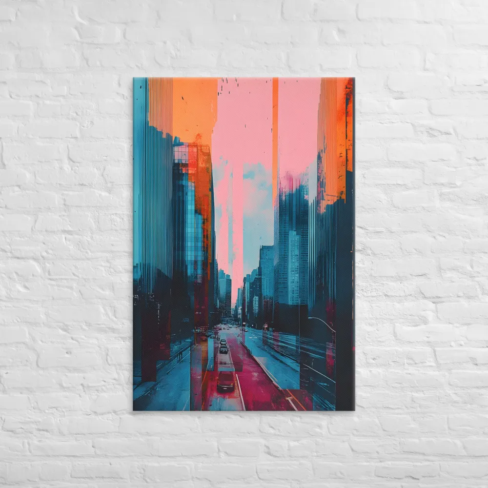 Urban Symphony: A Study in Color and Form | Canvas | 32″×48″