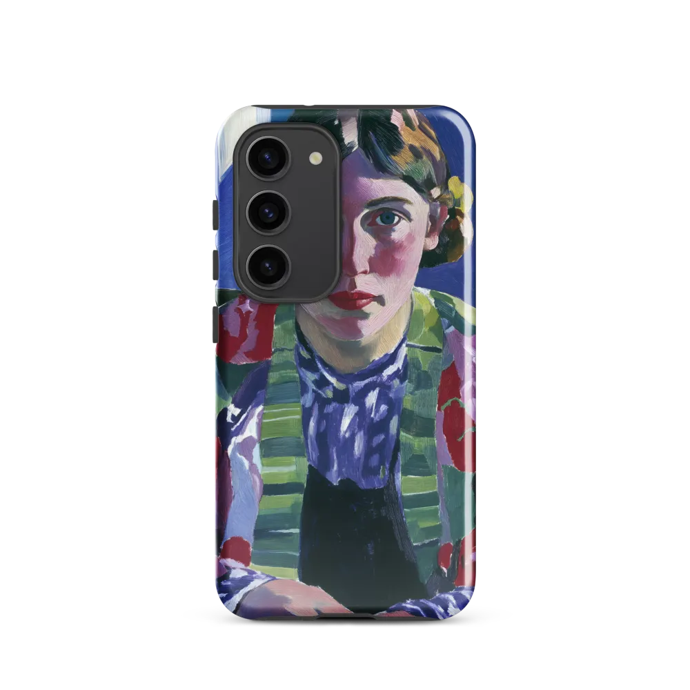 Vibrant Gaze: A Modernist Portrait