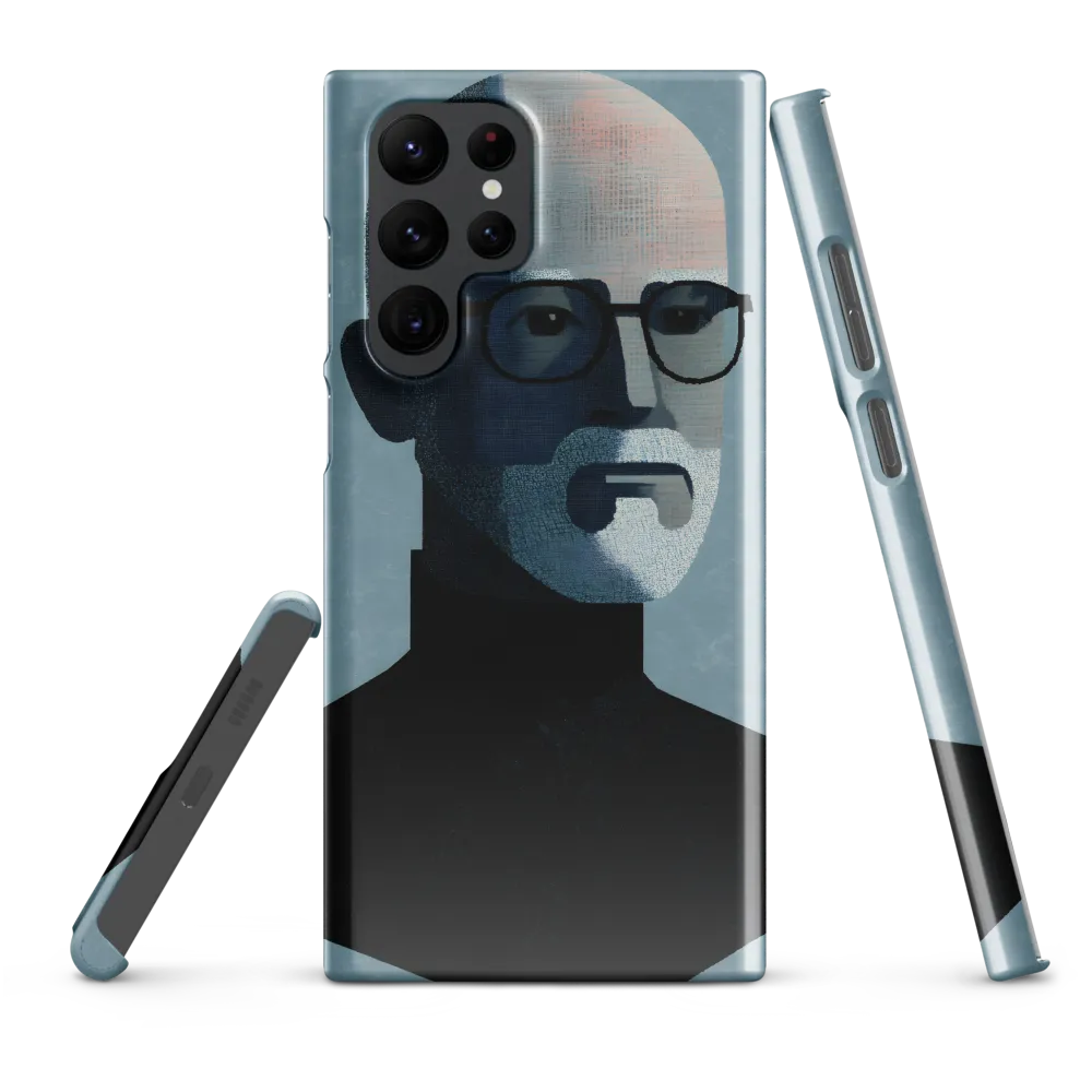 Minimalist Portrait of a Modern Man | Phone Case |  S22 Ultra | Snap Case | Glossy