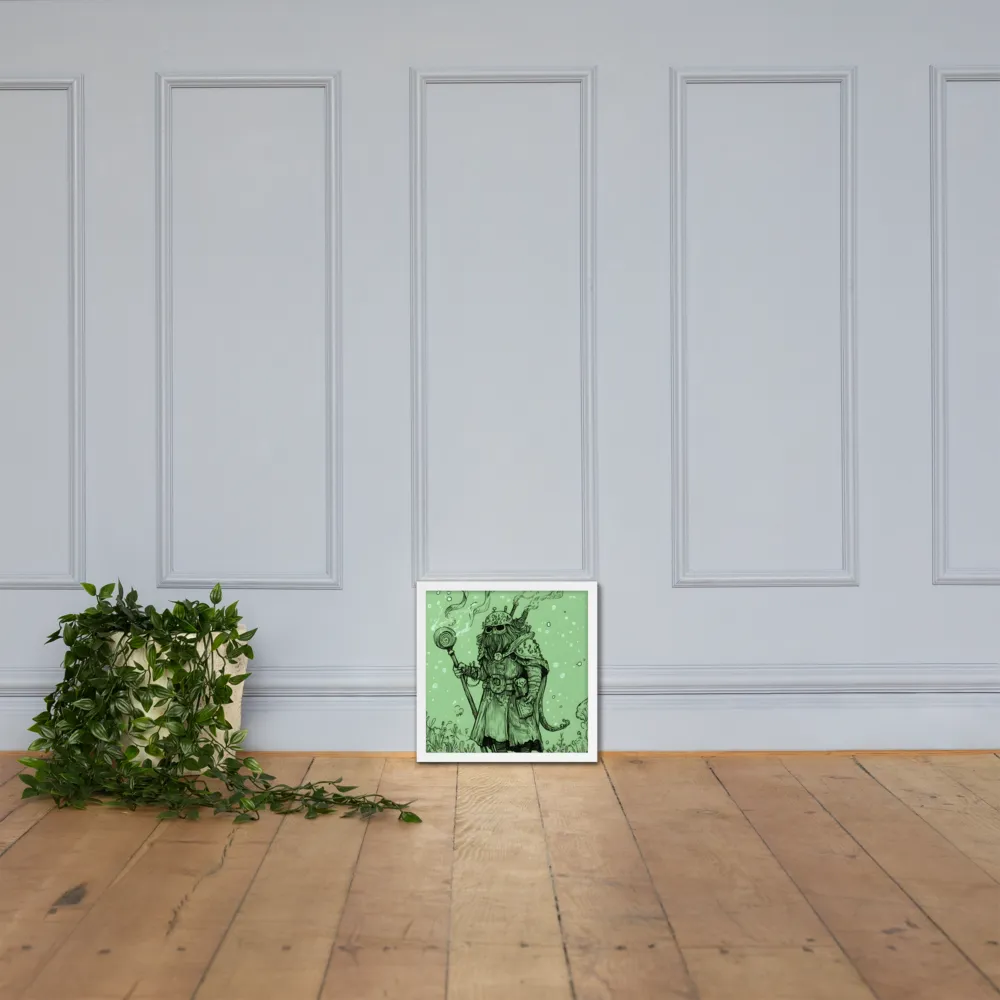 The Enigmatic Wizard | Poster with White Frame | 14″×14″