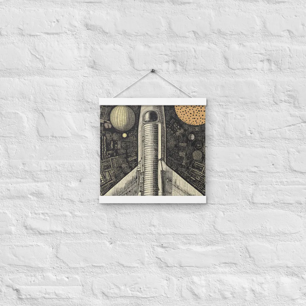 Voyage to the Unknown | Poster With White Wood Hanger | 12″×12″