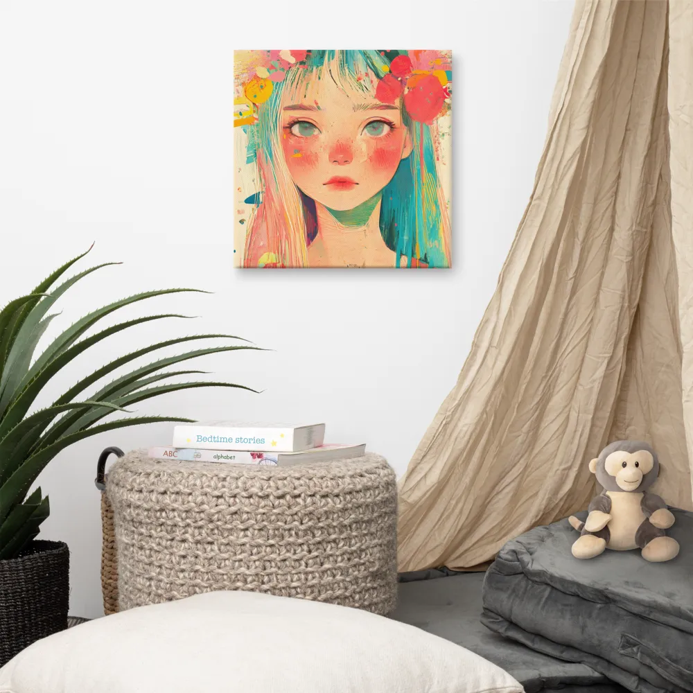 Whimsical Blossom | Canvas | 16″×16″
