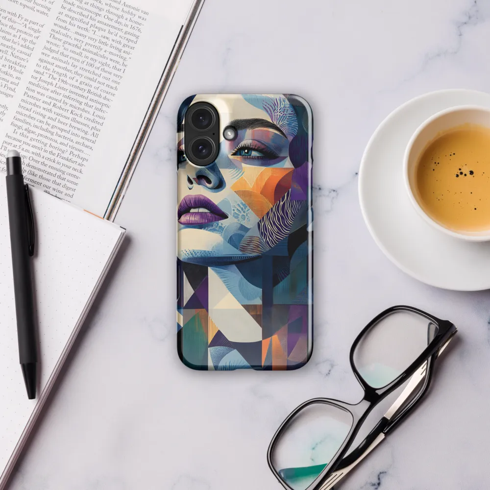 Fragmented Mystery: A Modern Portrait | Phone Case |  16 Plus | Snap Case | Glossy
