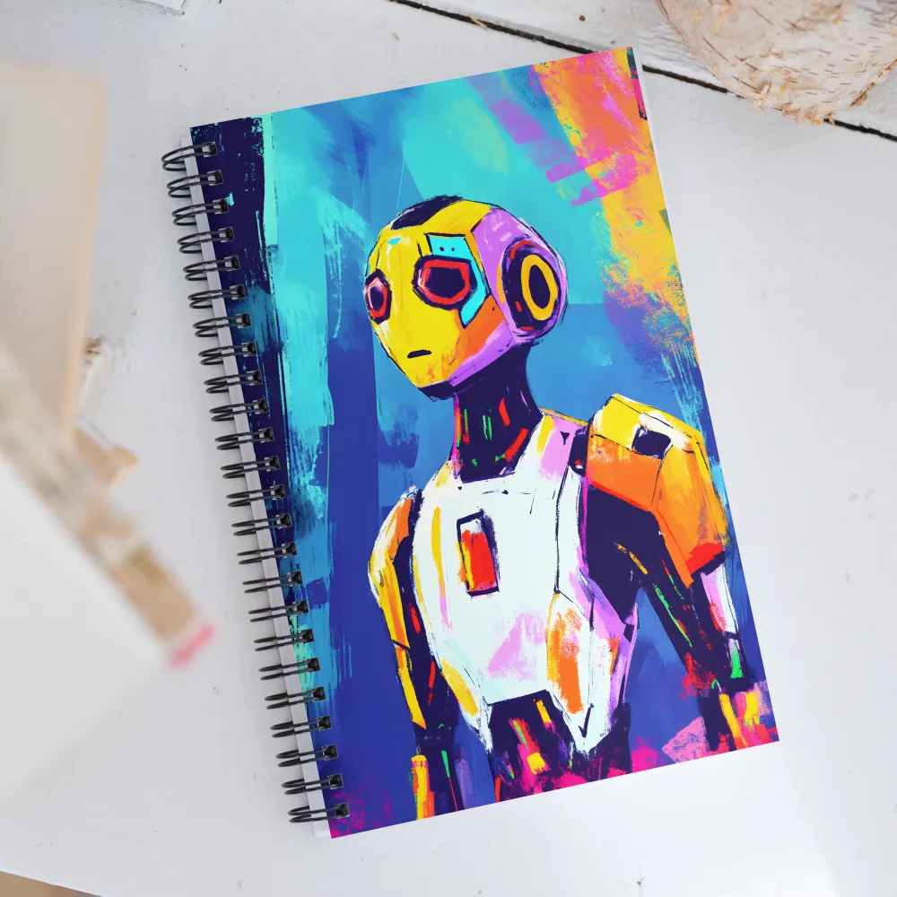 Curiosity of the Robot | Spiral Notebook