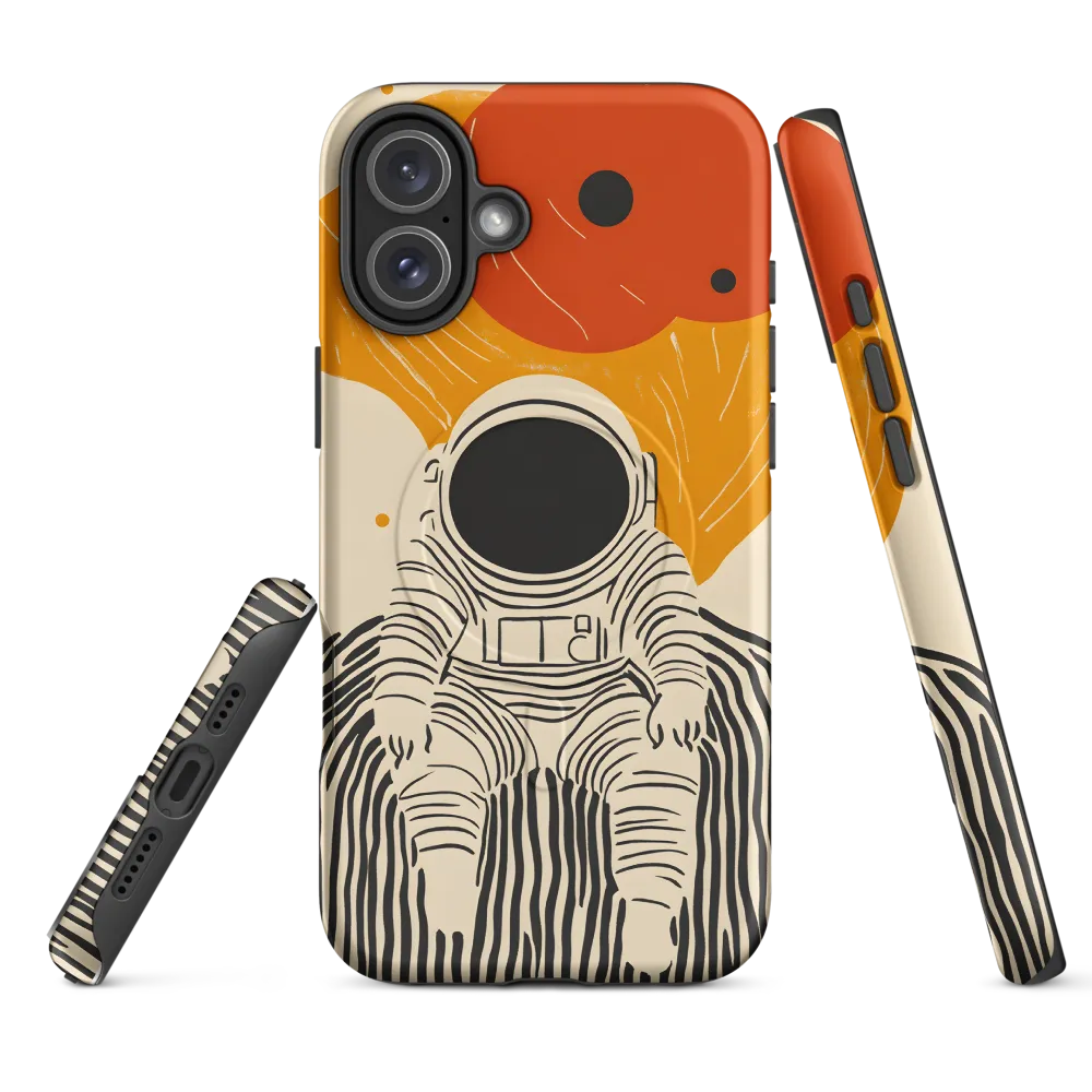 Astronaut in Cosmic Thoughts | Phone Case |  16 Plus | MagSafe® Tough Case | Matte